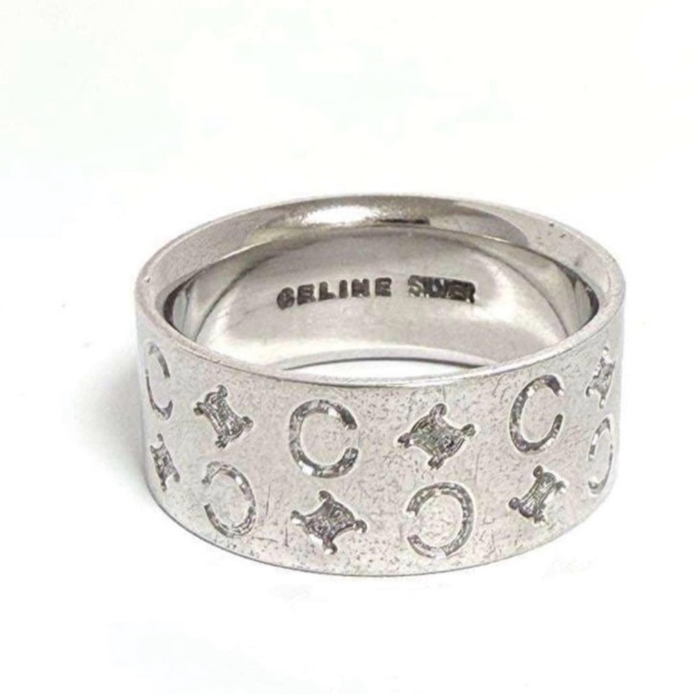 Celine Silver Patterned Band